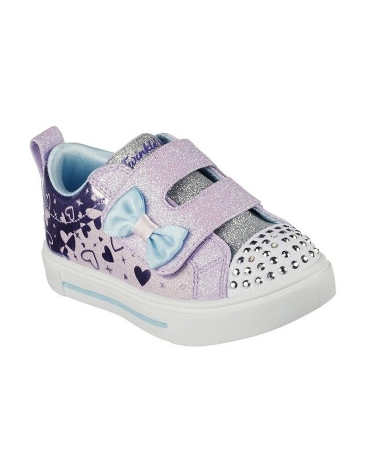 Twinkle Toes Twinkle Sparks Heather Infant Sneakers in Deep Purple