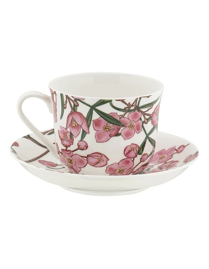 Royal Botanic Gardens Cup & Saucer 450ml Boronia Gift Boxed in Multi