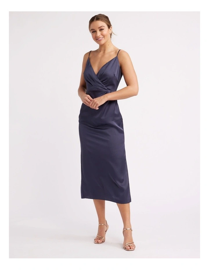 Montreal Midi Dress in Charcoal