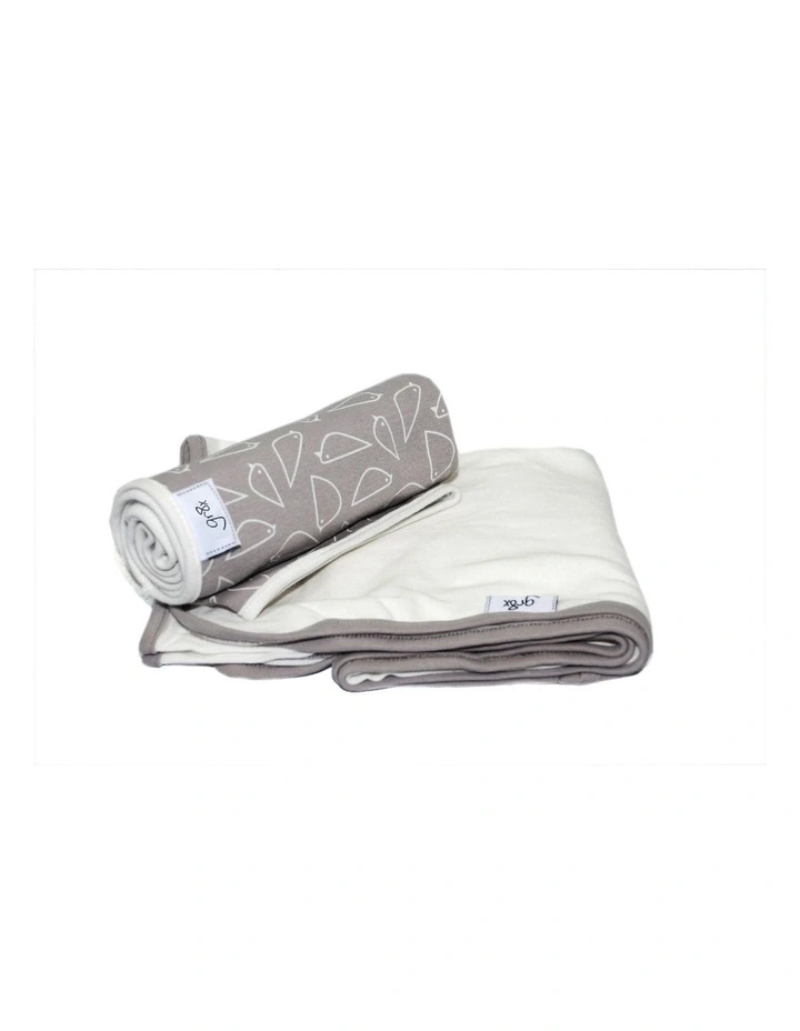 Birds Attraction Double Stretch Swaddling Wraps in Grey