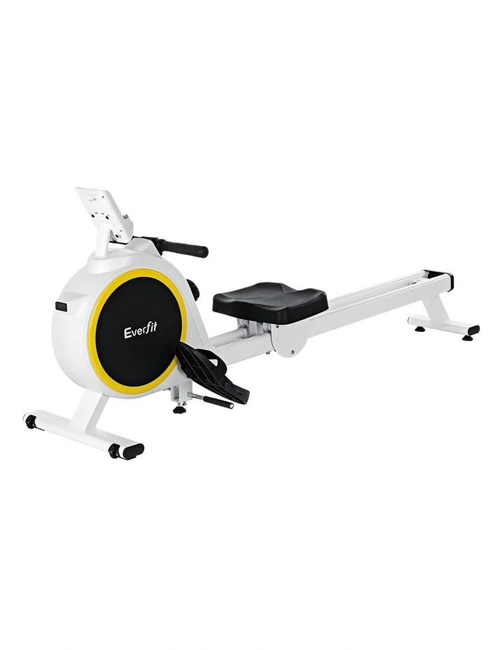 16 Levels Magnetic Rowing Machine in White