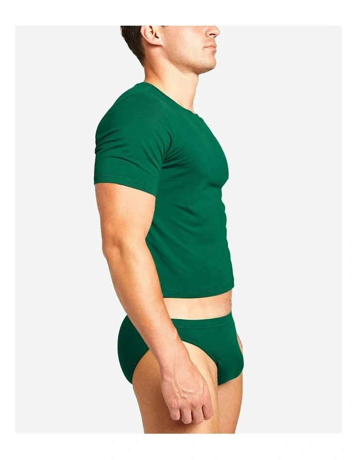 Body Bamboo Crop Tee in Forest Green
