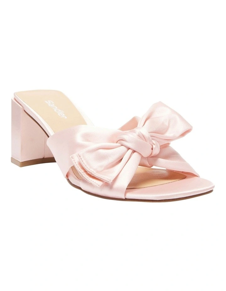Aria Sandals in Blush Satin