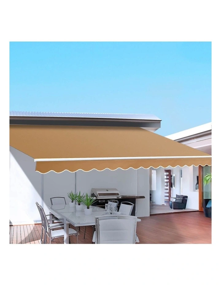 Retractable 4Mx2.5M Folding Arm Awning in Beige