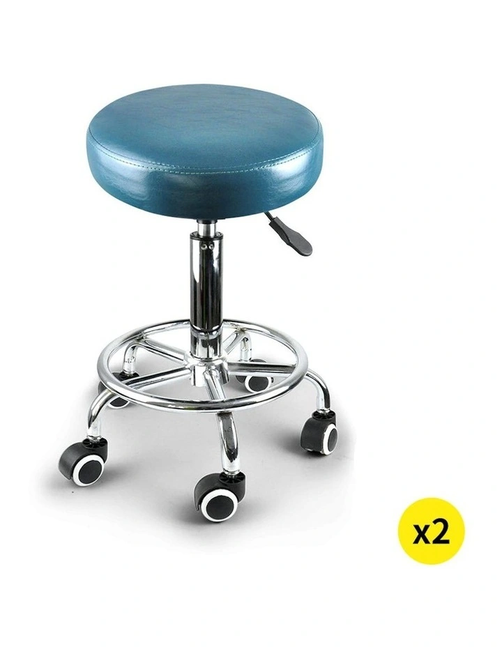 2x Salon Stool in Teal