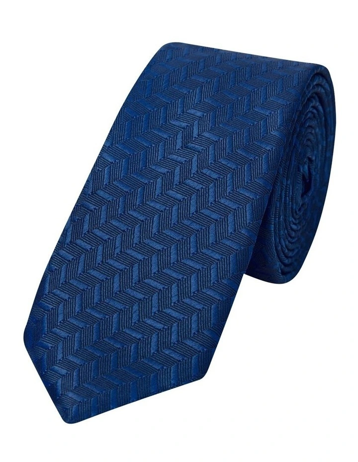 Harris Textured Tie 5cm in Cobalt