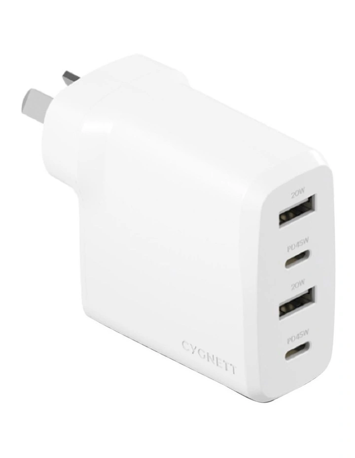 PowerPlus 45W Multi Port Wall Charger in White