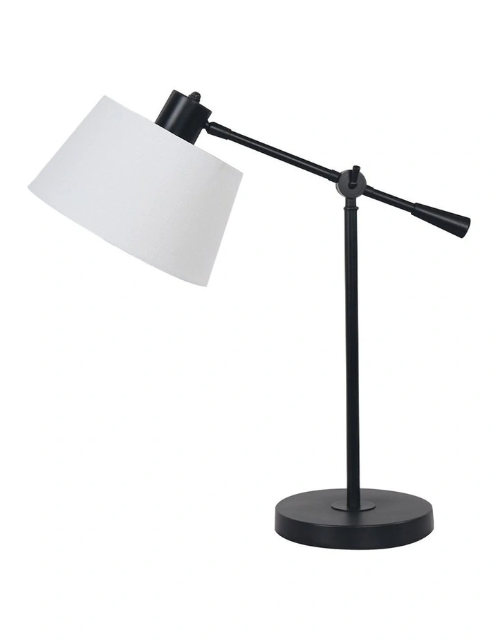 Adjustable Metal Table Lamp in Black