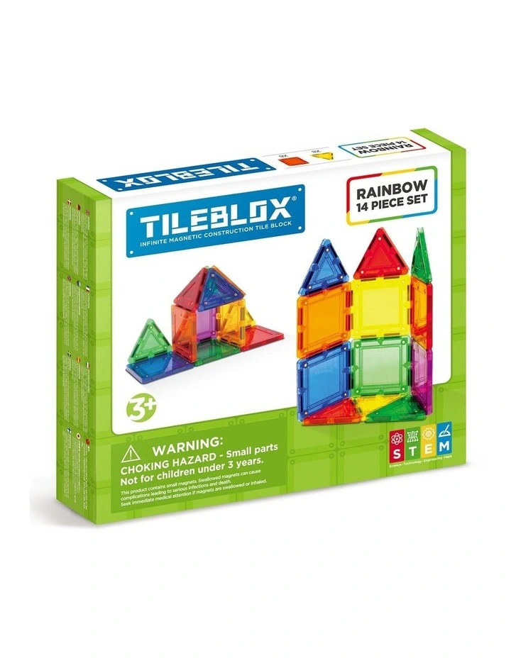 Tileblox Rainbow 14 Piece Set in Multi