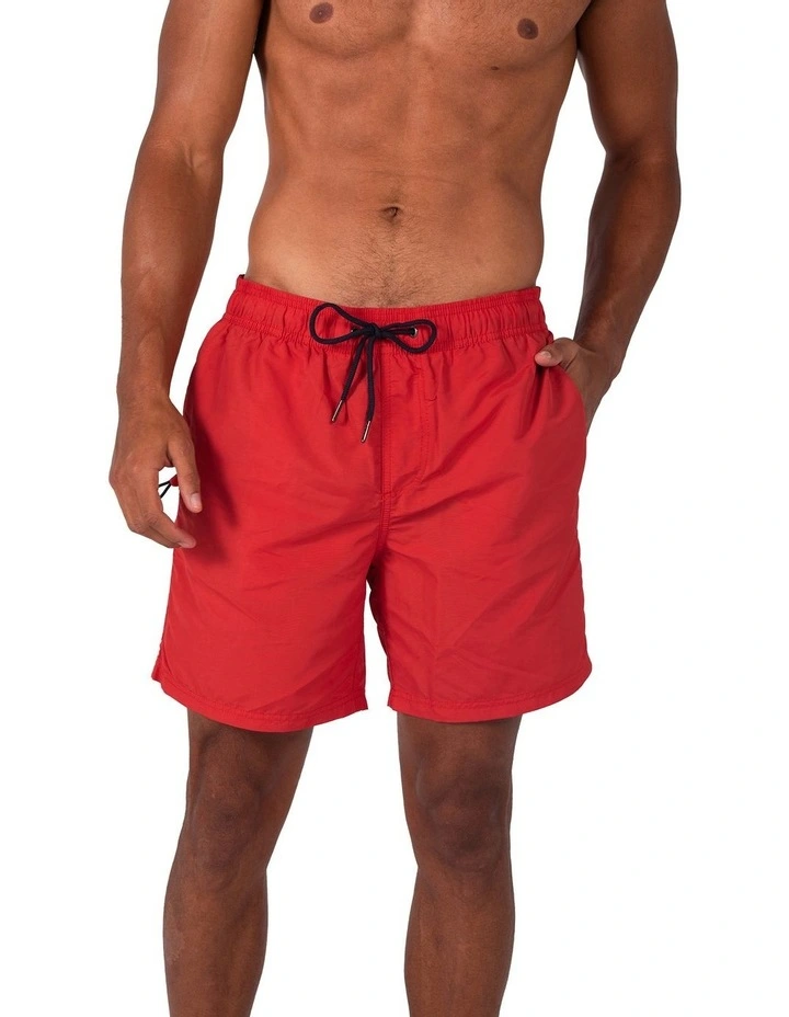 Basic Board Shorts in Red