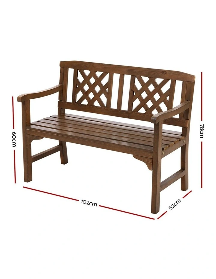 Gardeon Wooden Garden Bench Seat Patio Furniture Timber Outdoor Lounge Chair