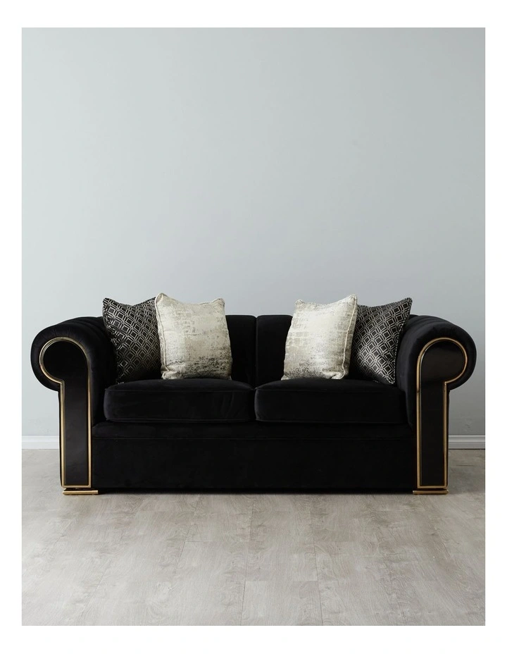 Leola 2 Seater Sofa in Black