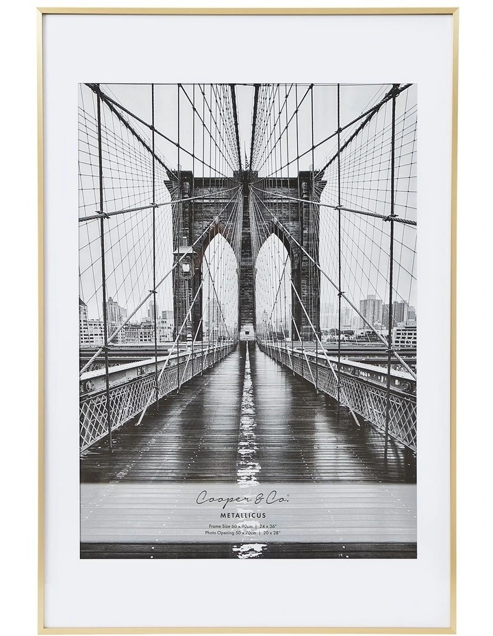 Premium Metallicus Photo Frame 60x90cm Matt to 50x70cm in Gold