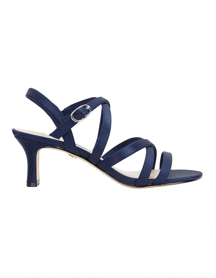 Genaya New Navy Satin Sandal