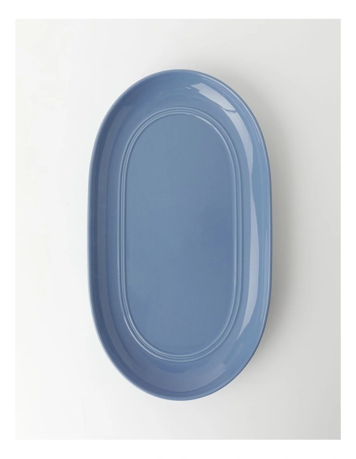 Avenue Oval Platter in Blue