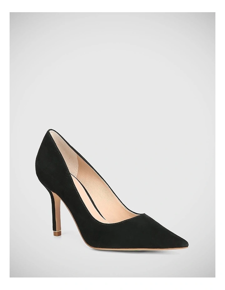 Quendra Modern Suede Pump in Black