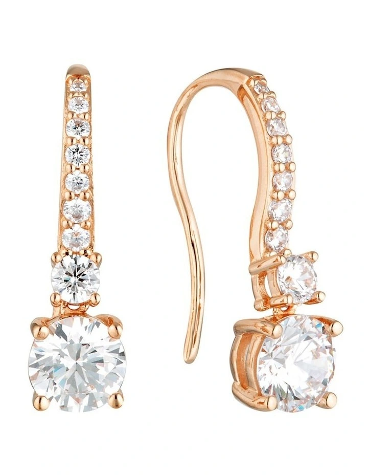 Iconic Bridal Daphne Earrings Rose Gold
