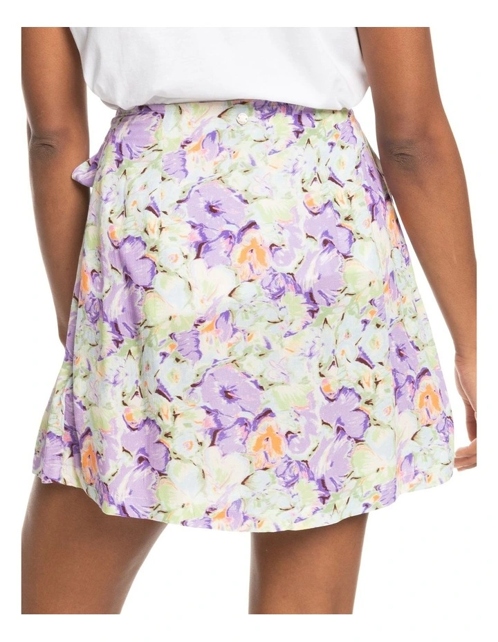 Sea Flow Mini Skirt in Purple Rose