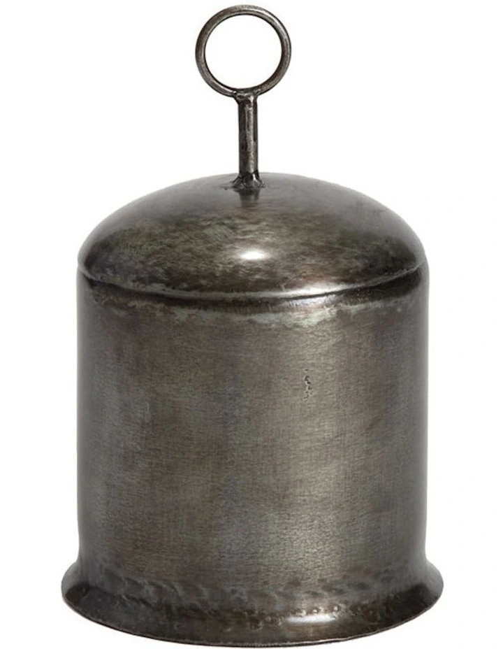 Vintage Silver Bell Ornament in Antique Silver