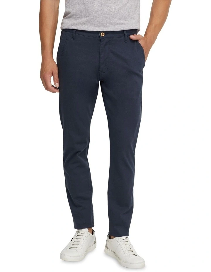 Stretch Skinny Fit Organic Cotton Chinos in Gunmetal