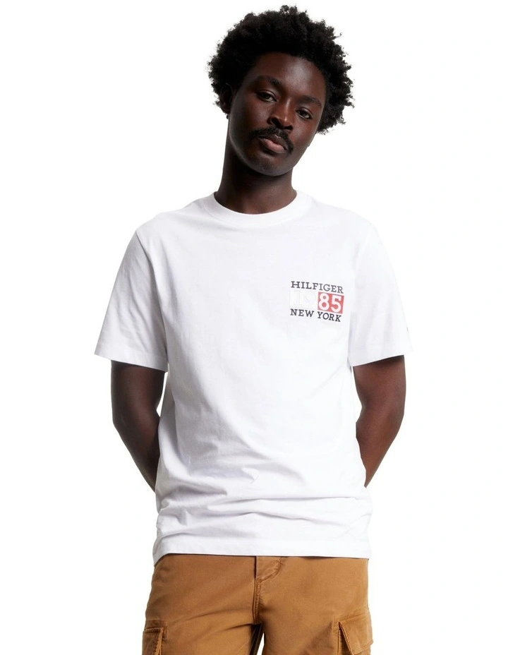 New York Logo Crew Neck T-Shirt in White