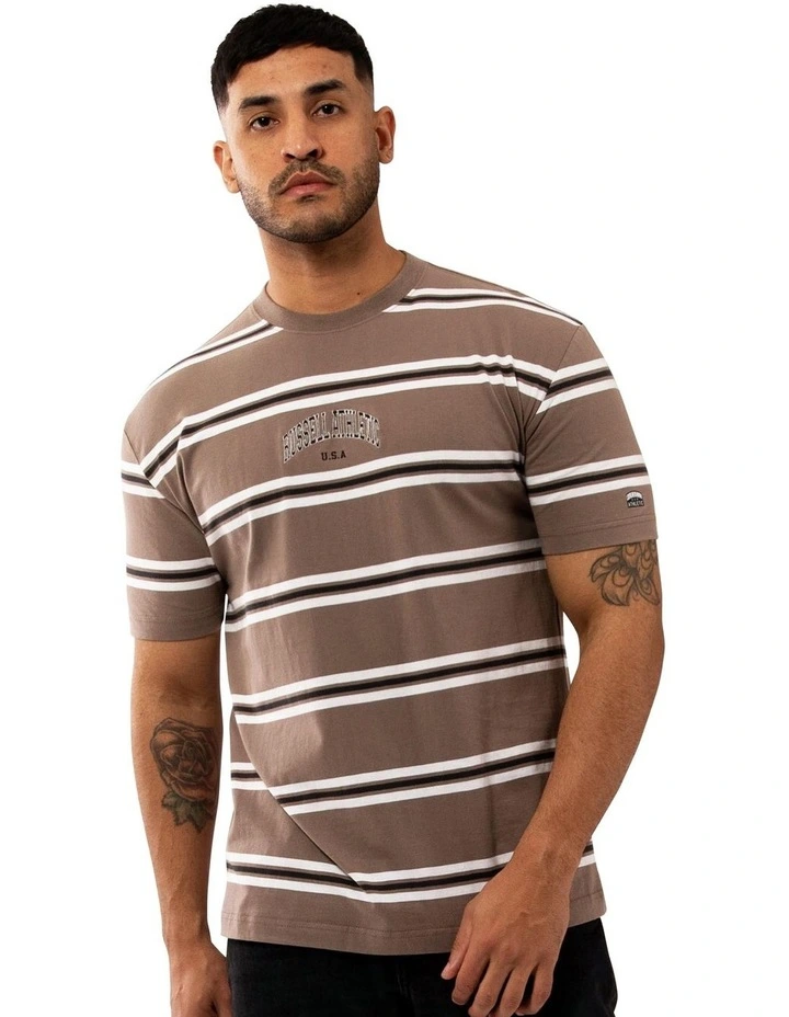 City Stripe Tee in Mocha