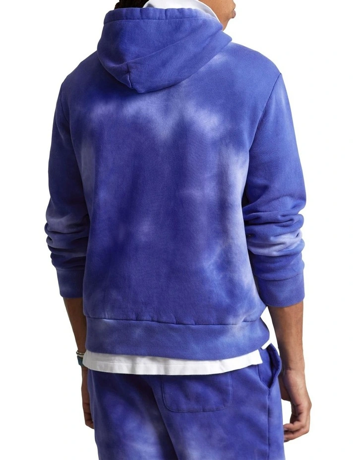 Tie-Dye Fleece Hoodie in Blue