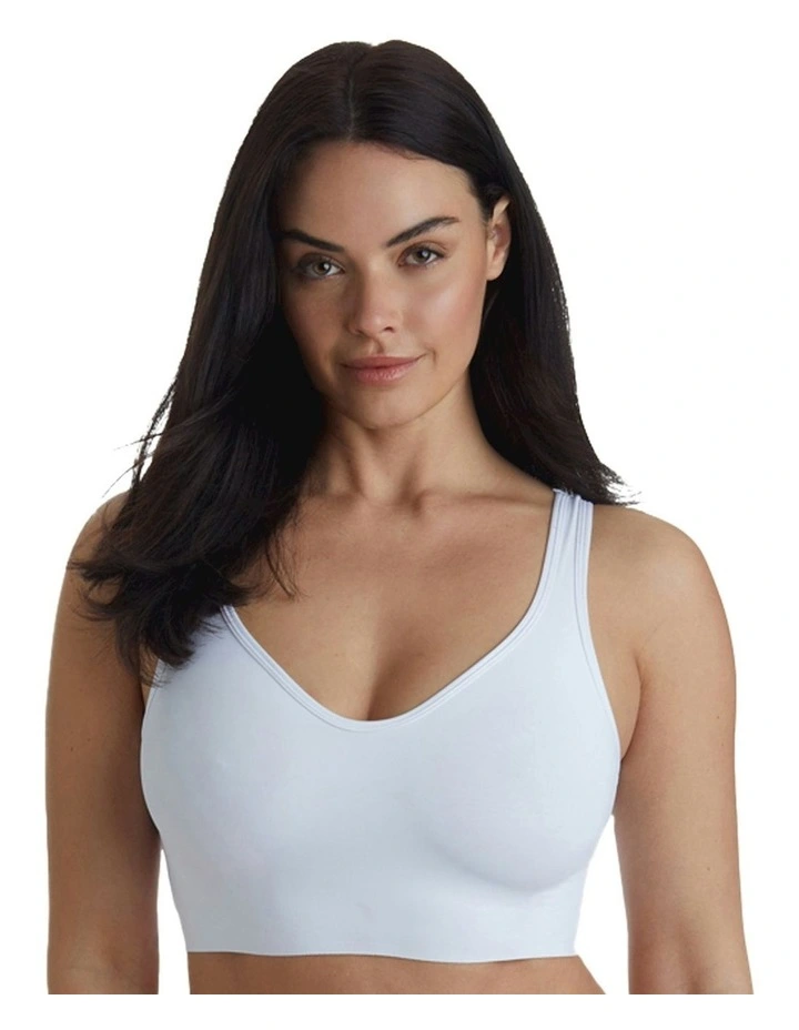 No Side Show Lounge Bra in White