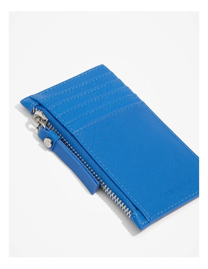 Branded Credit Card Purse in Ocean Blue