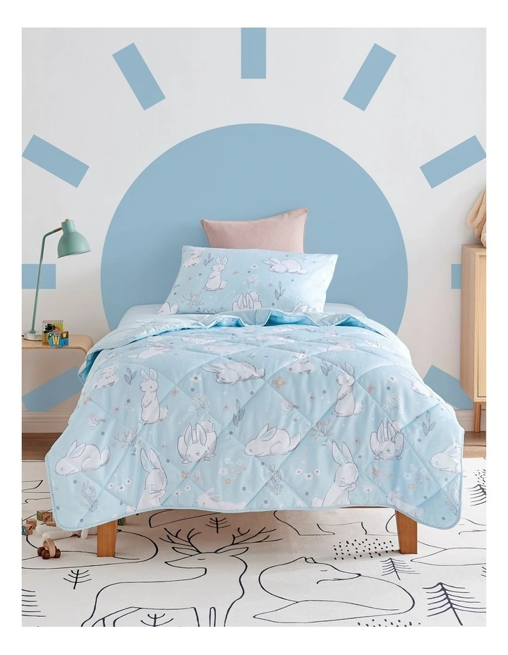 Sleepy Bunnies Comforter Set in Blue
