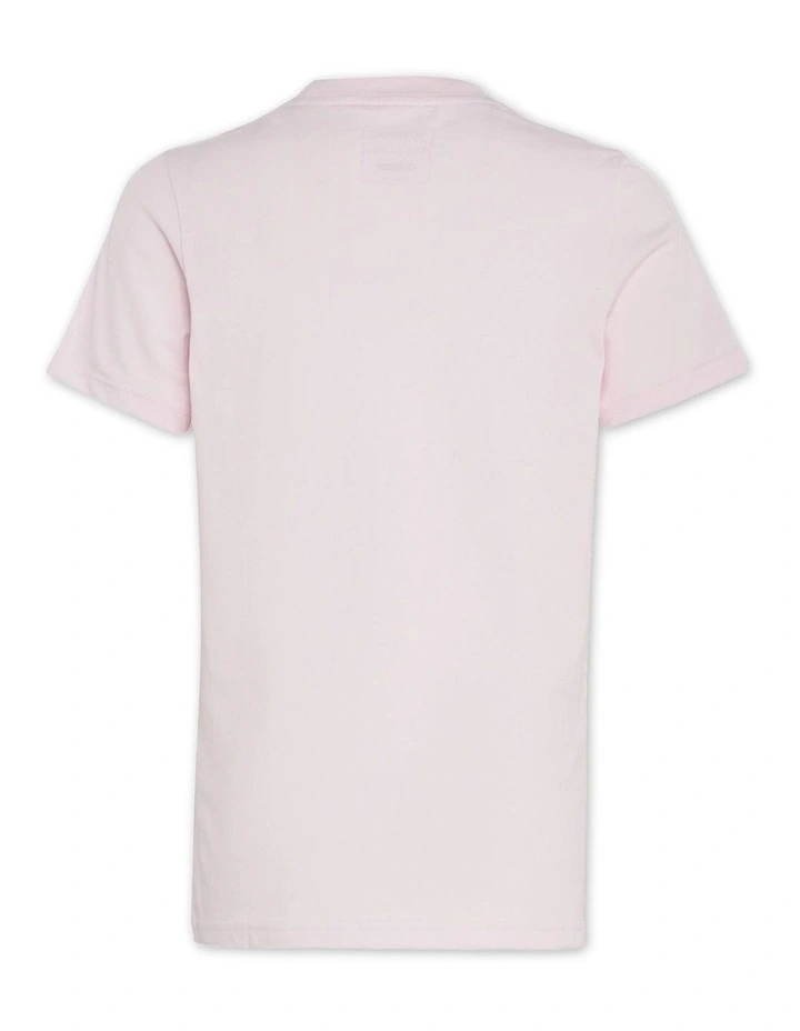 Essentials 3-Stripes Cotton T-shirt in Pink
