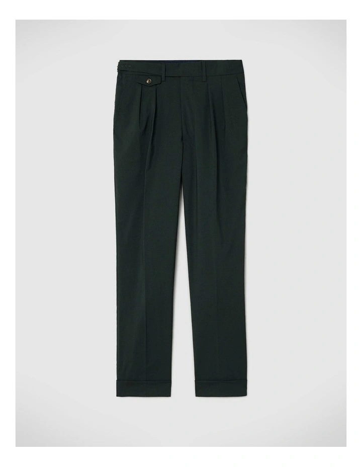 Wool Gurkha Fashion Pant in Dark Khaki