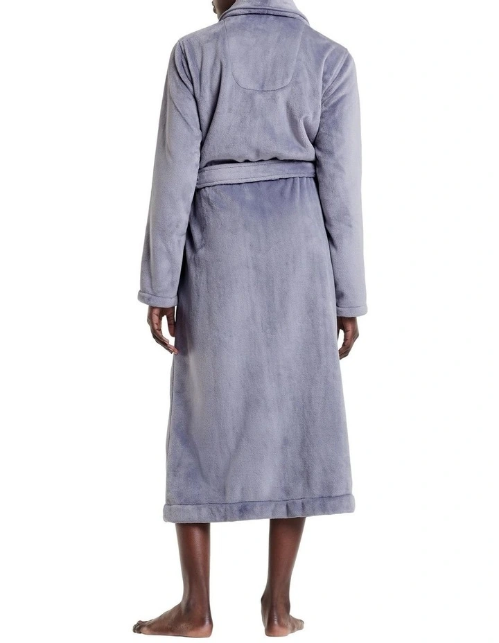 Kerrabee Plush Robe in Dapple Grey