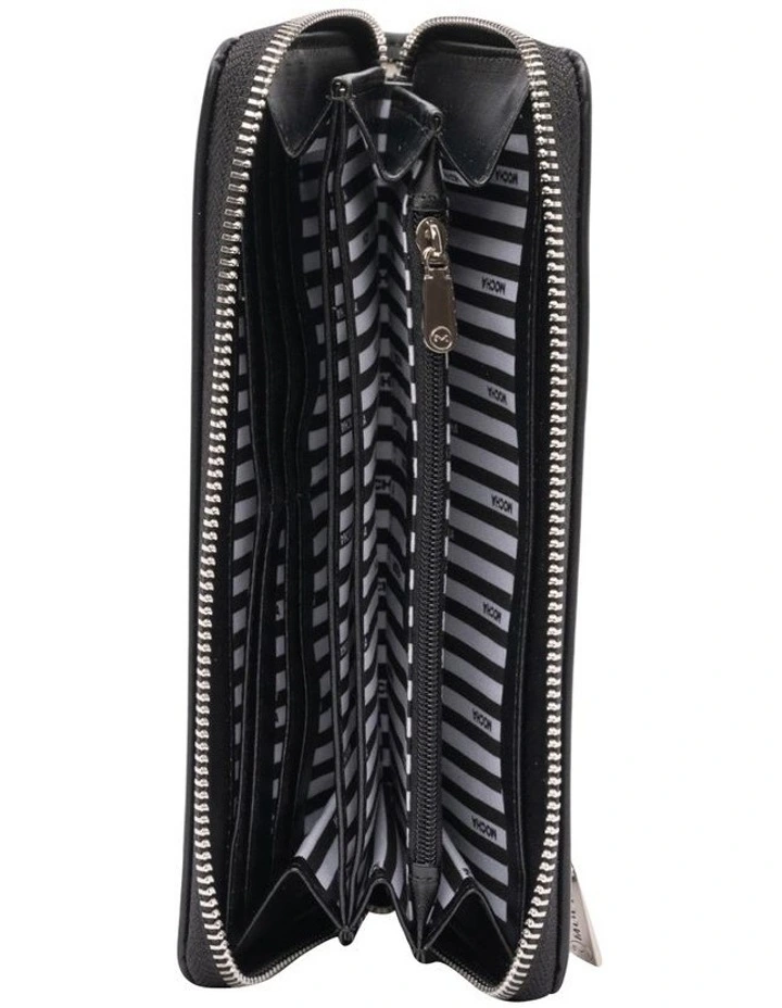 Medina Long Wallet in Black/Sil