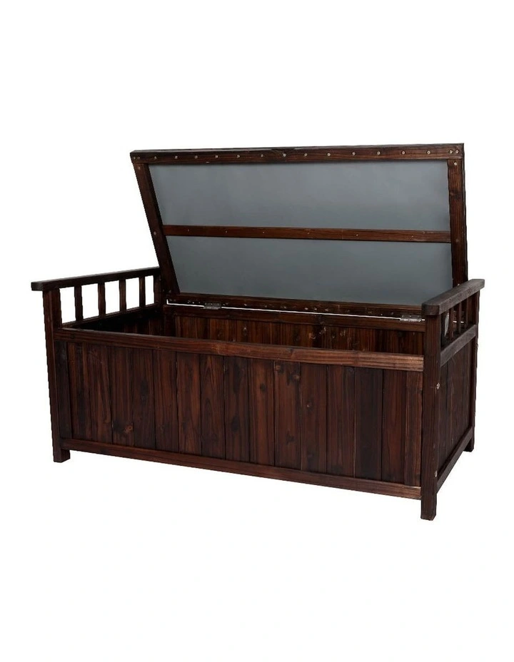 Outdoor Storage Box Garden Bench in Brown