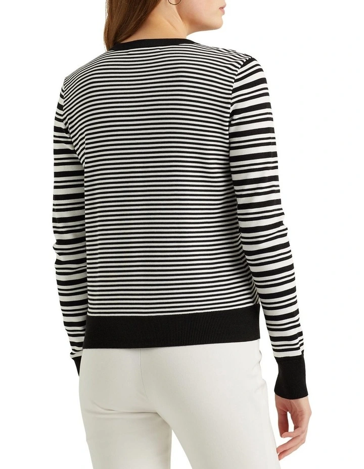 Striped Patchwork Jersey Cardigan