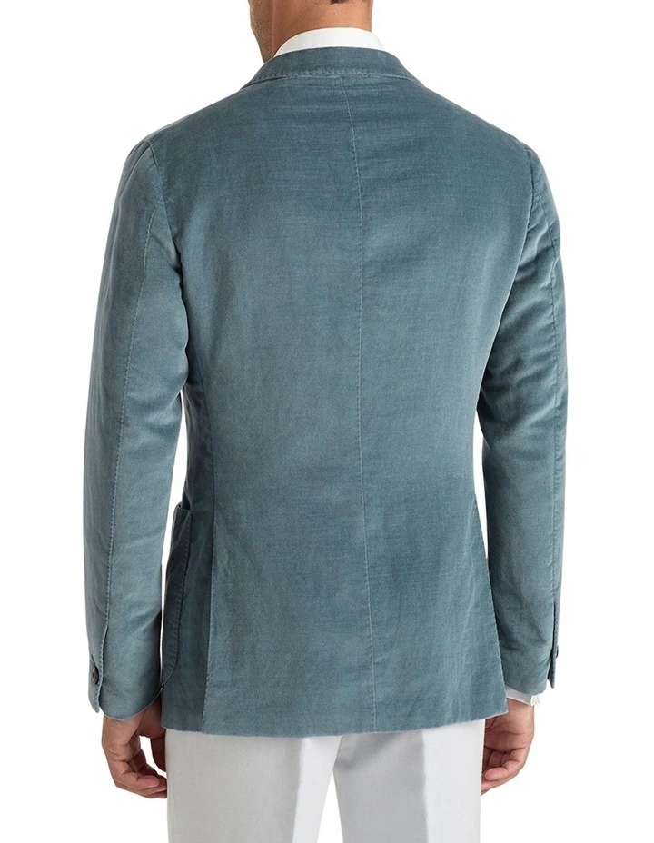 Ziggy Washed Velvet Jacket in Blue