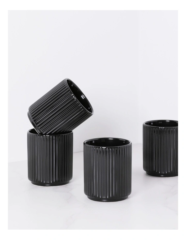 Dexter Latte Cup Set of 4 in Black