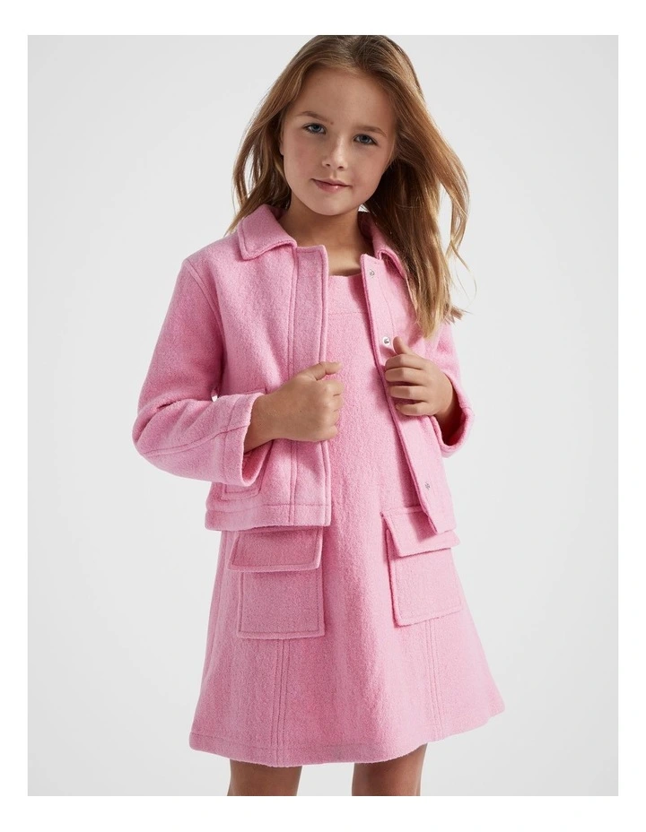 Boucle Jacket in Candy Pink