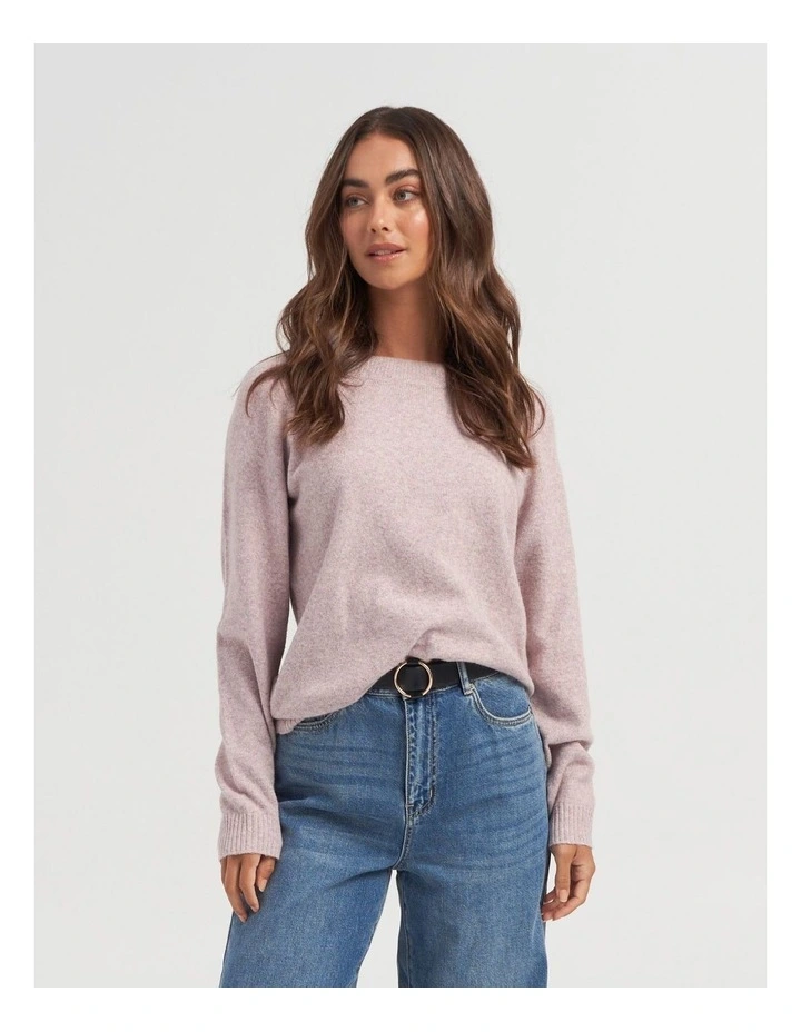 Doffy Long Sleeve Pullover in Pink