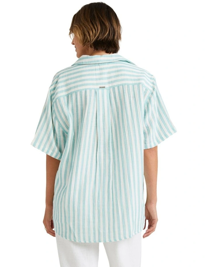 Stripes Out Shirt in Teal