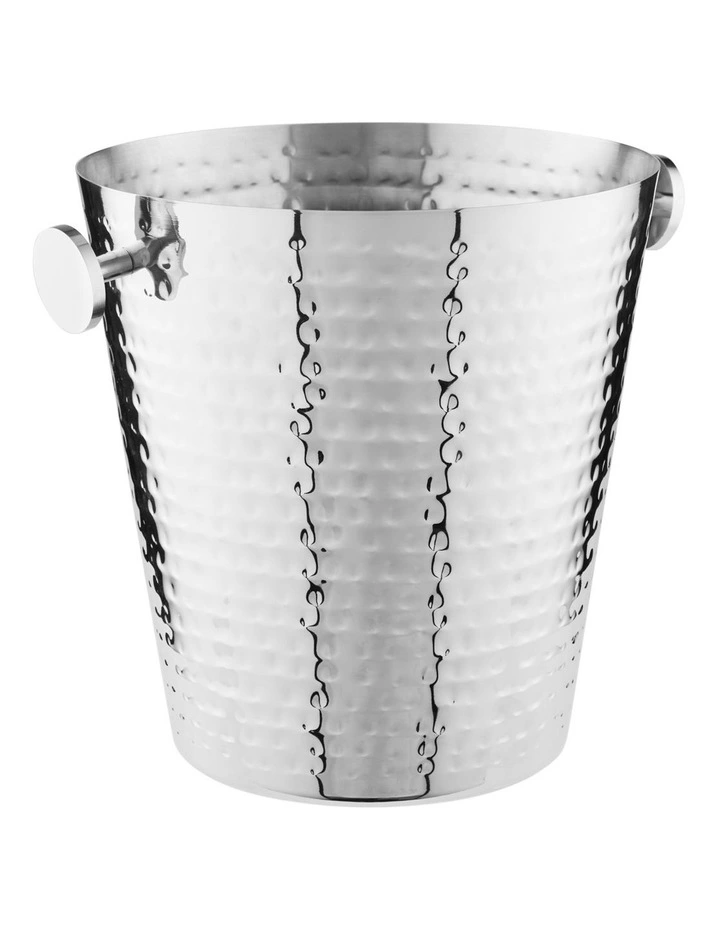 Cocktail & Co Lexington Hammered Champagne Bucket in Silver