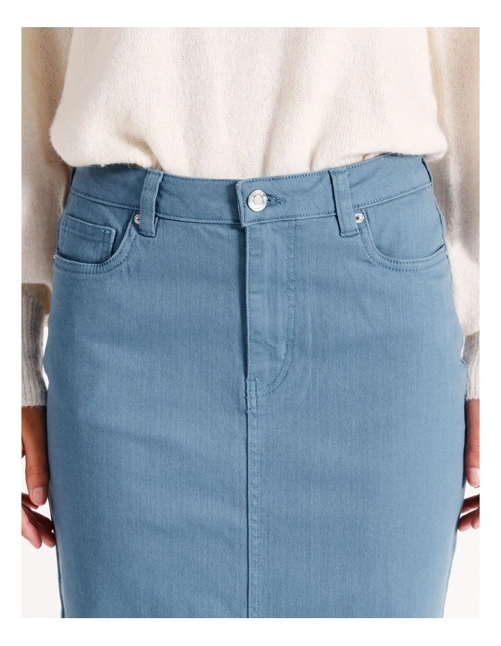 Wild Lucky Denim Skirt in Coronet Blue