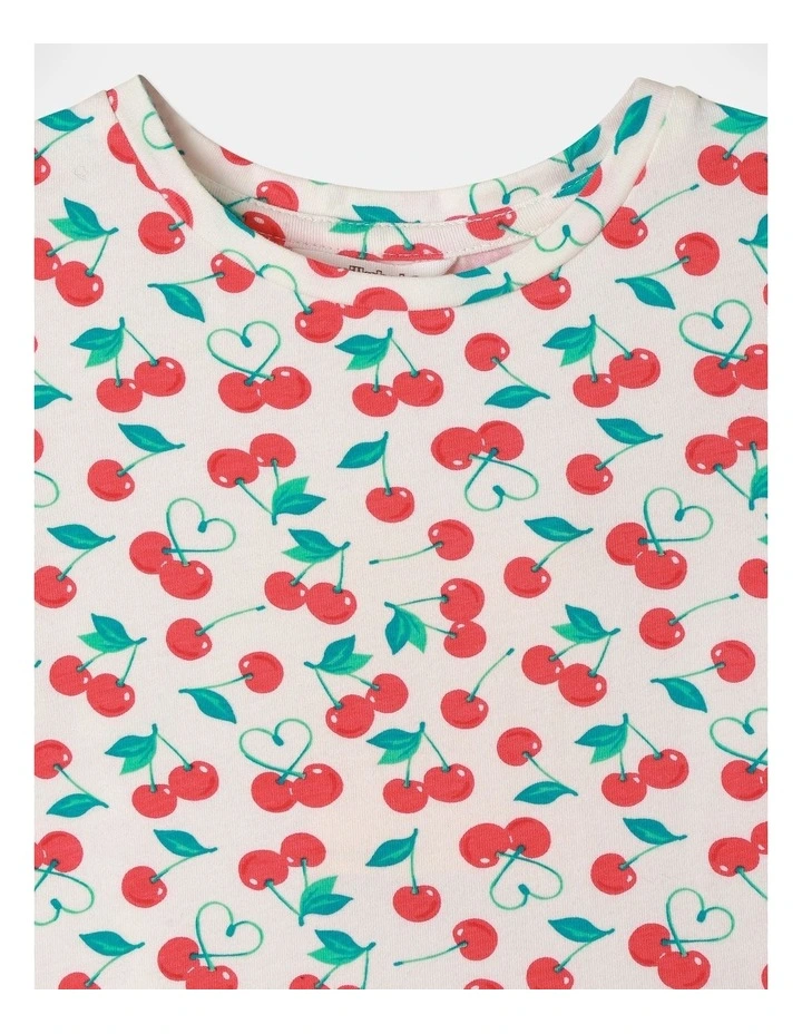 Short Sleeve Skater Dress In Cream