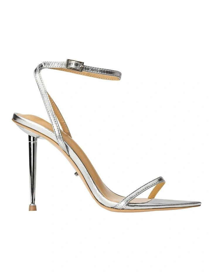 Myra Silver Nappa Metallic Heels
