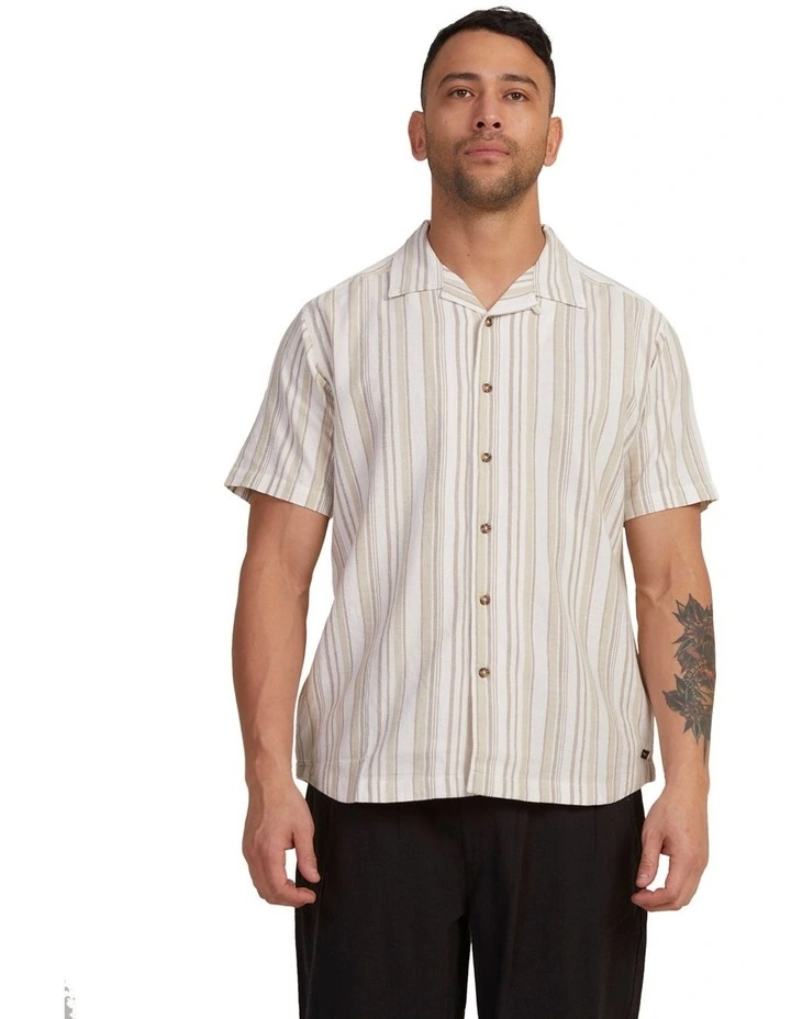 Beat Stripe Shirt in Natural