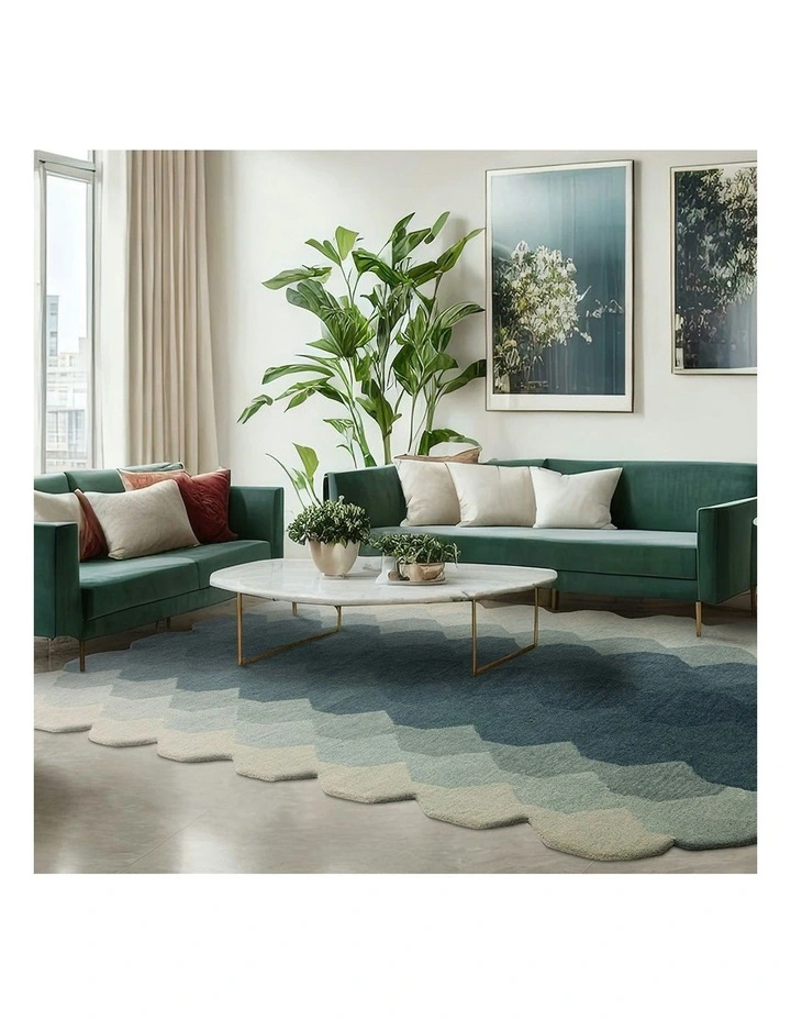 Asiatic Hive Rug in Teal