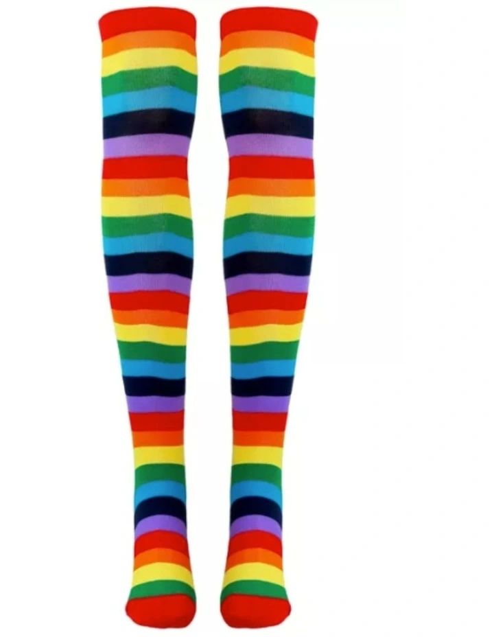 Over The Knee Socks in Rainbow