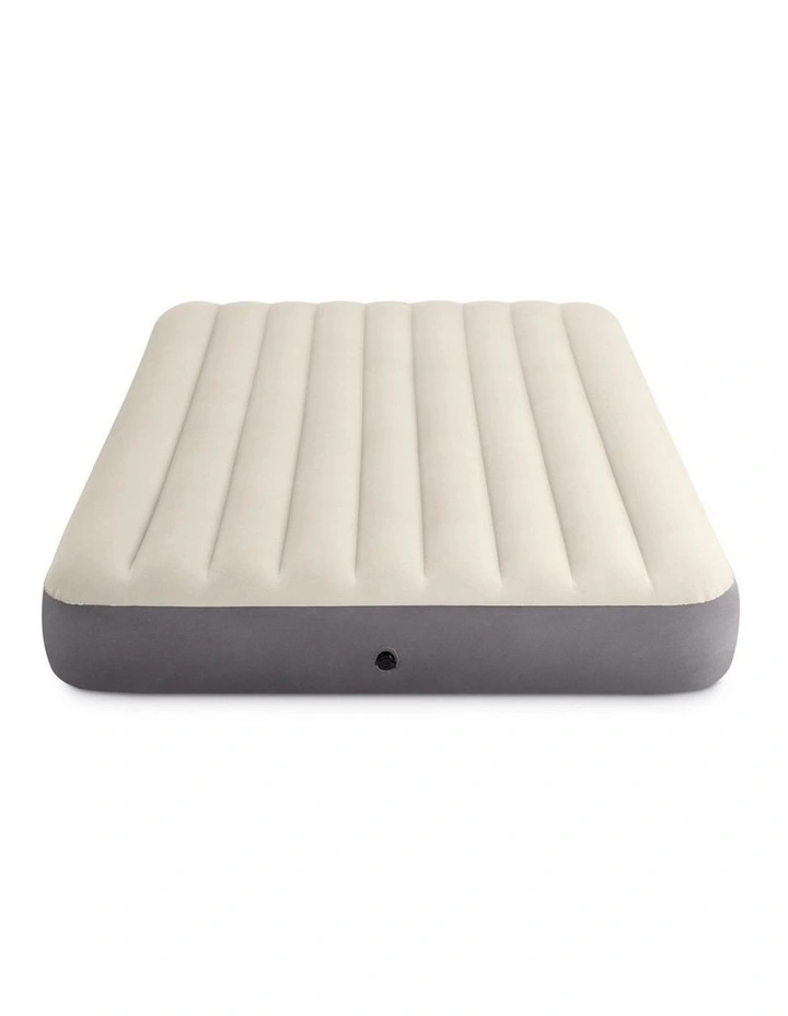 Dura-Beam Deluxe Single High Airbed Queen Beige