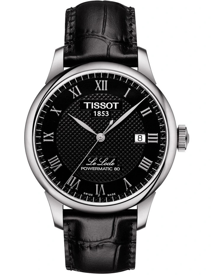Le Locle Powermatic 80 T0064071605300 Automatic Watch in Black